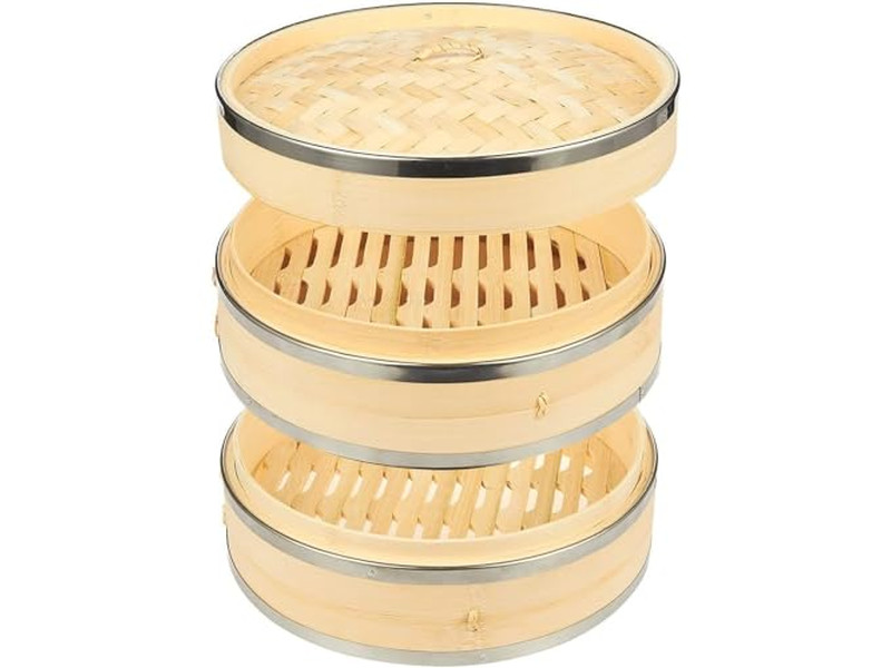 2 Layer Cabinet Factory Bamboo Steamer Basket