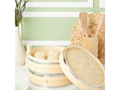 2 Layer Cabinet Factory Bamboo Steamer Basket
