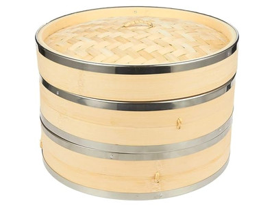 2 Layer Cabinet Factory Bamboo Steamer Basket
