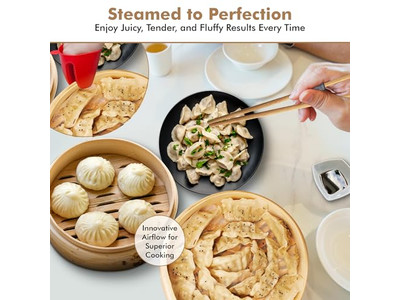6 Momo Bun Steam Vegetables Bamboo Steamer Basket