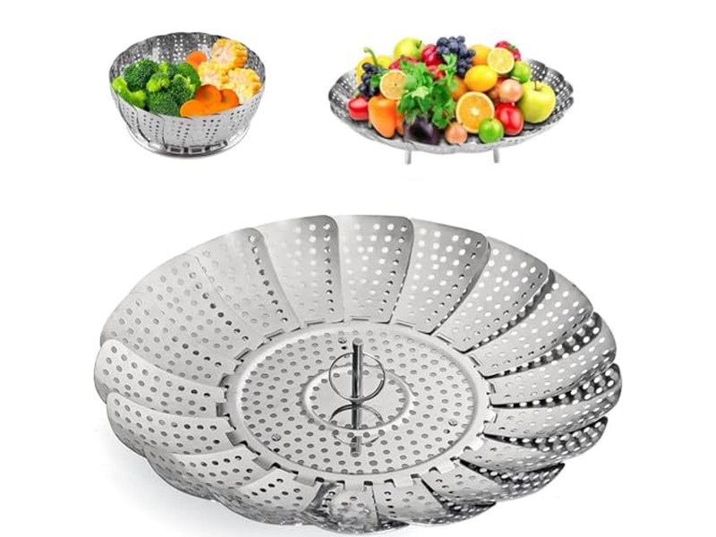 Aluminum Momo Pot Food Bamboo Steamer Basket