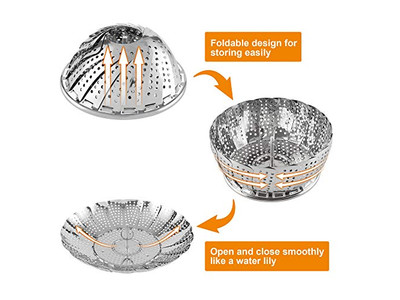 Aluminum Momo Pot Food Bamboo Steamer Basket
