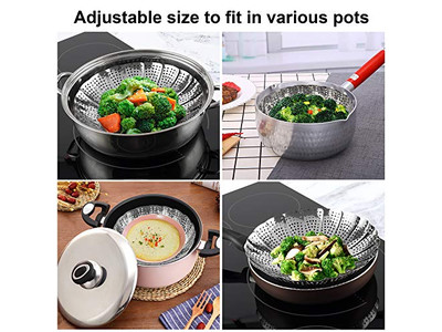 Aluminum Momo Pot Food Bamboo Steamer Basket