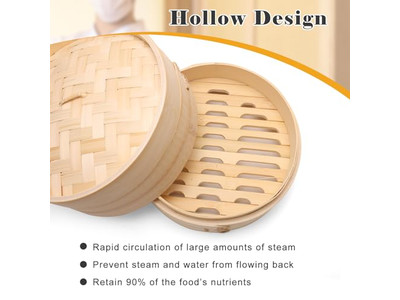 Machine Steamed Bun Pot Bamboo Steamer Basket