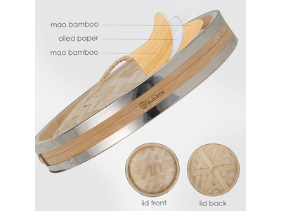 Pot Sets Cookware Bamboo Steamer Basket