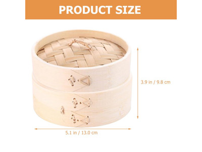 Products Steamers 3 Tier Bamboo Steamer Basket
