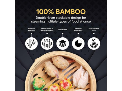 Rice Bun Streamer Cooker Bamboo Steamer Basket