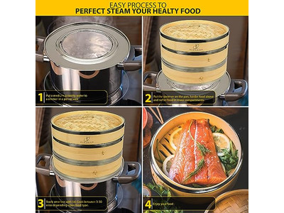 Steam Container Bamboo Steamer Basket