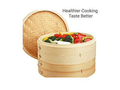 Steam Pot Cookware For Food Bamboo Steamer Basket
