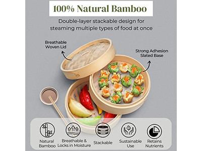 Steaming Baskets Bamboo Steamer Basket