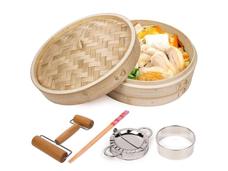 Streamer Dim Sum Bambu 10 Bamboo Steamer Basket