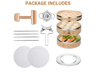 Streamer Steamers Cooker Bamboo Steamer Basket