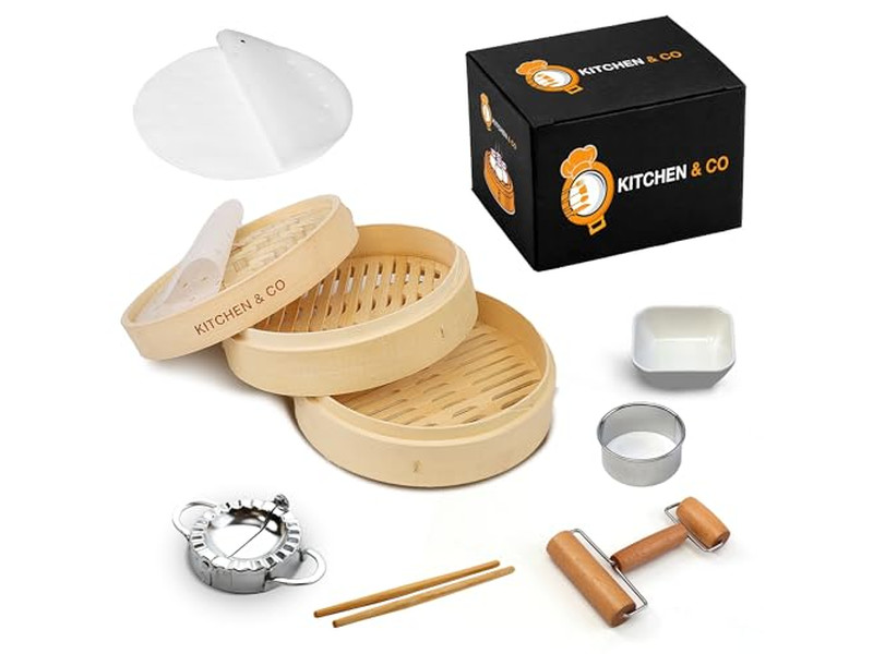 Wide Egg Wok Rack Wood Pot Bamboo Steamer Basket