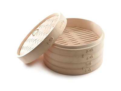 With Lid Deep Pot Broccoli Bamboo Steamer Basket